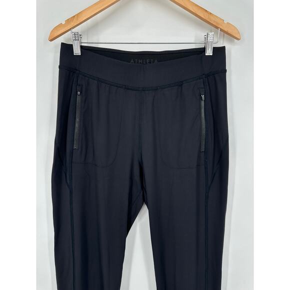 Athleta Courtside Trouser Zip Pocket Cropped Jogger Pants, Size 2, Black - Picture 4 of 10